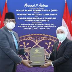 Selamat dan Sukses LKPD Jatim Tahun 2020 Mendapatkan Predikat WTP (Wajar Tanpa Pengecualian)