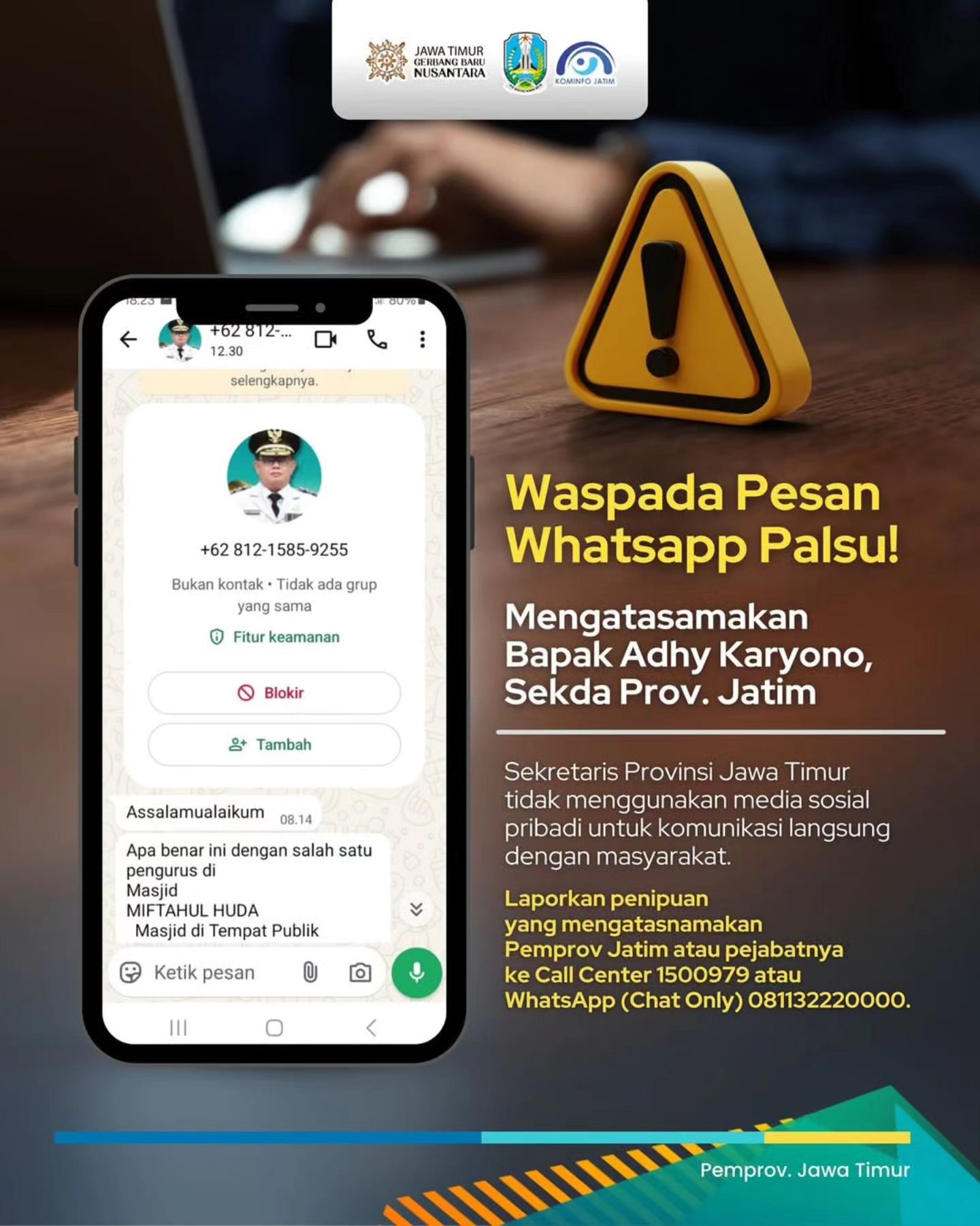 Hati-Hati Penipuan yang Mengatasnamakan Bapak Adhy Karyono