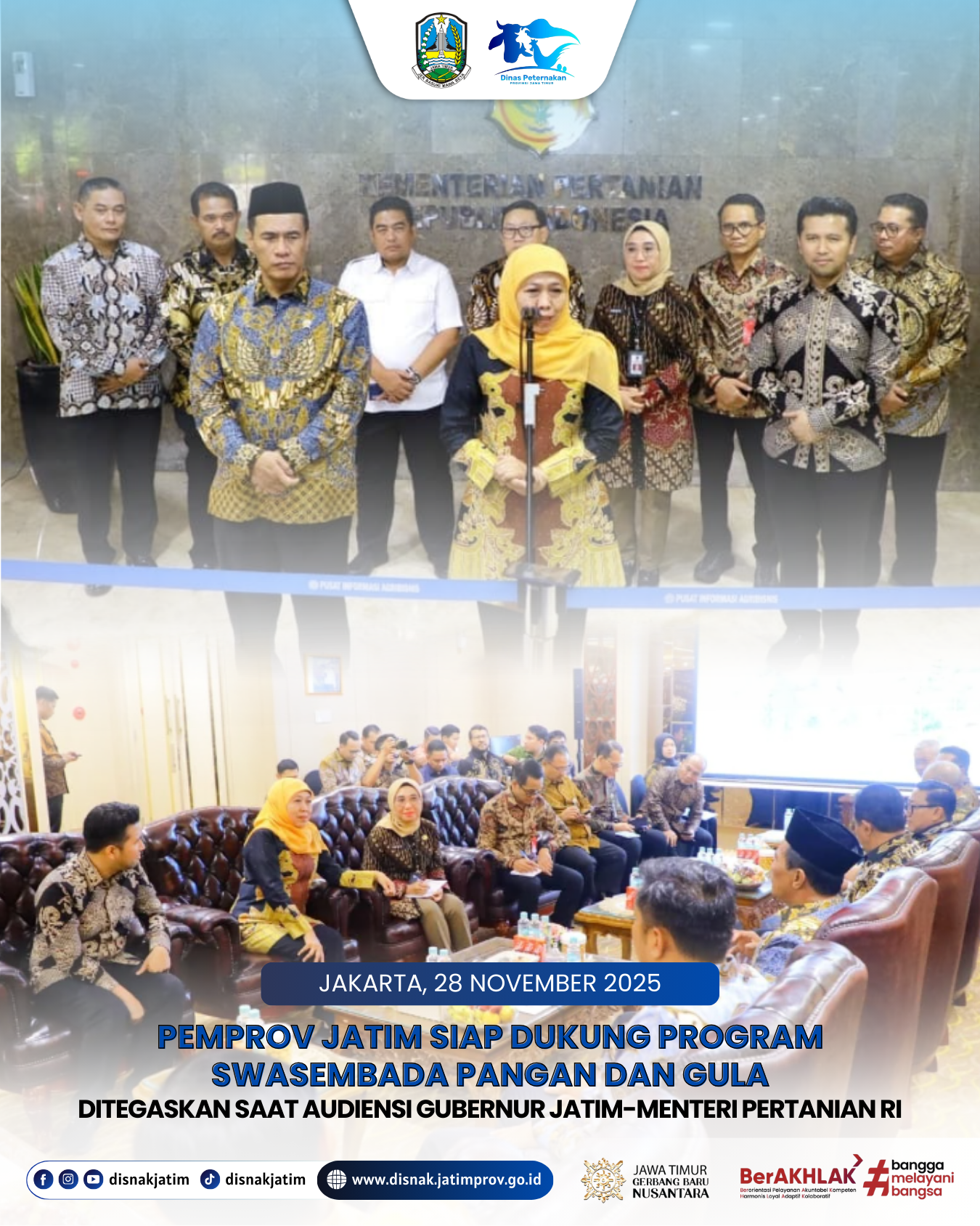 Pemprov Jatim Siap Dukung Program Swasembada Pangan dan Gula