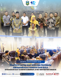 Pemprov Jatim Siap Dukung Program Swasembada Pangan dan Gula