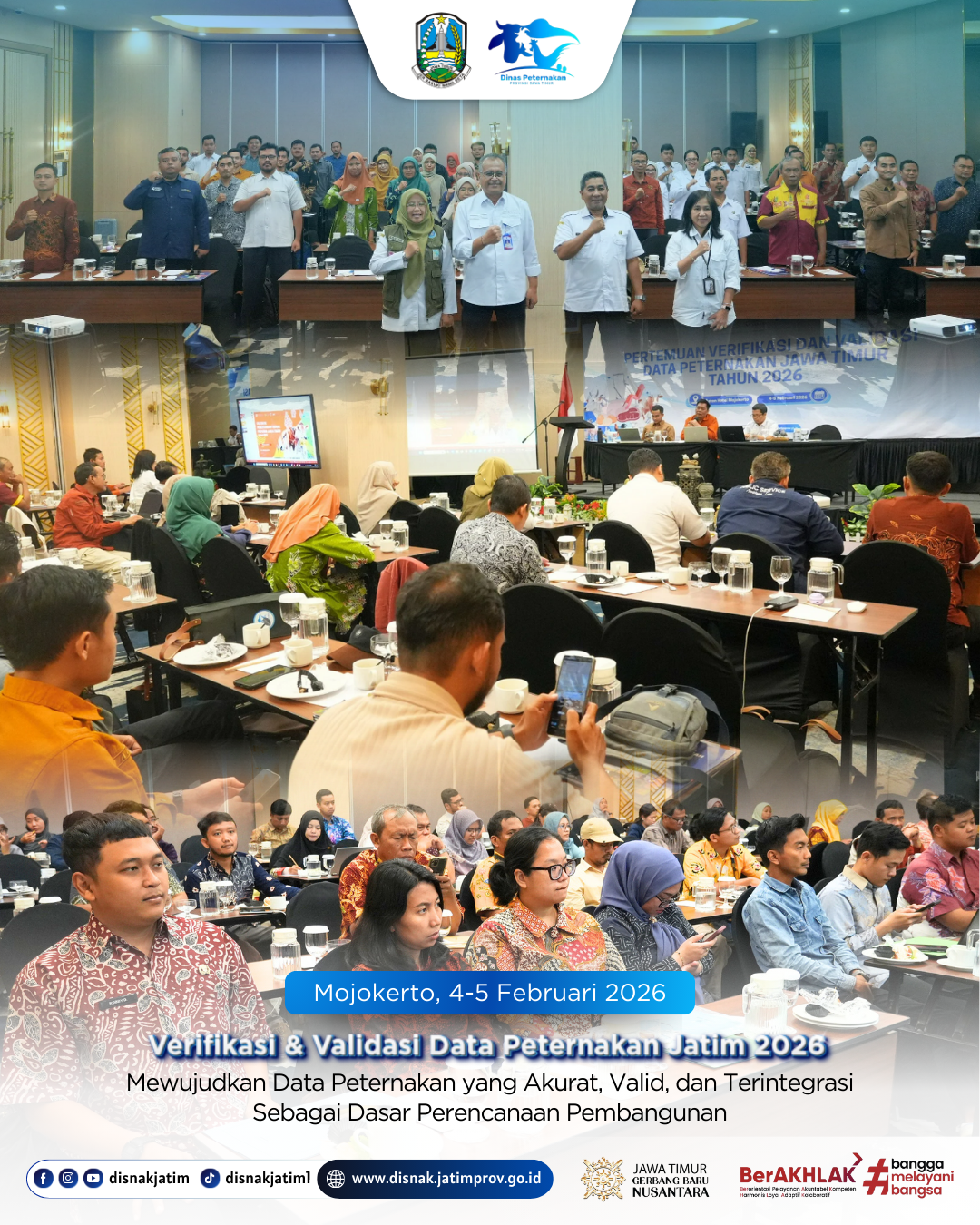 Dinas Peternakan Jatim Gelar Verifikasi dan Validasi Data Peternakan 2026 di Mojokerto